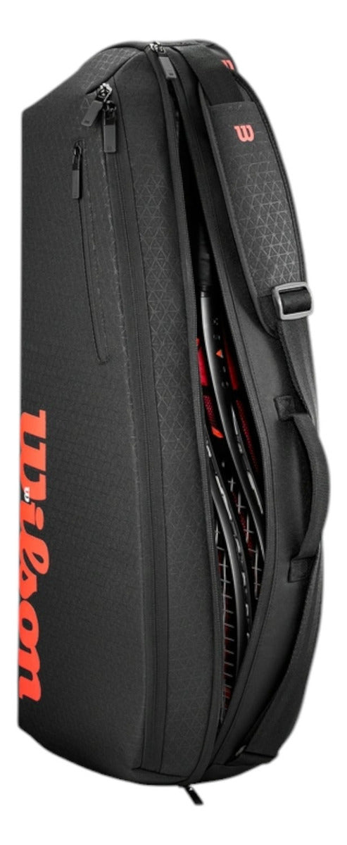 Raquetero Wilson Clash V3 3pk Negro Rojo