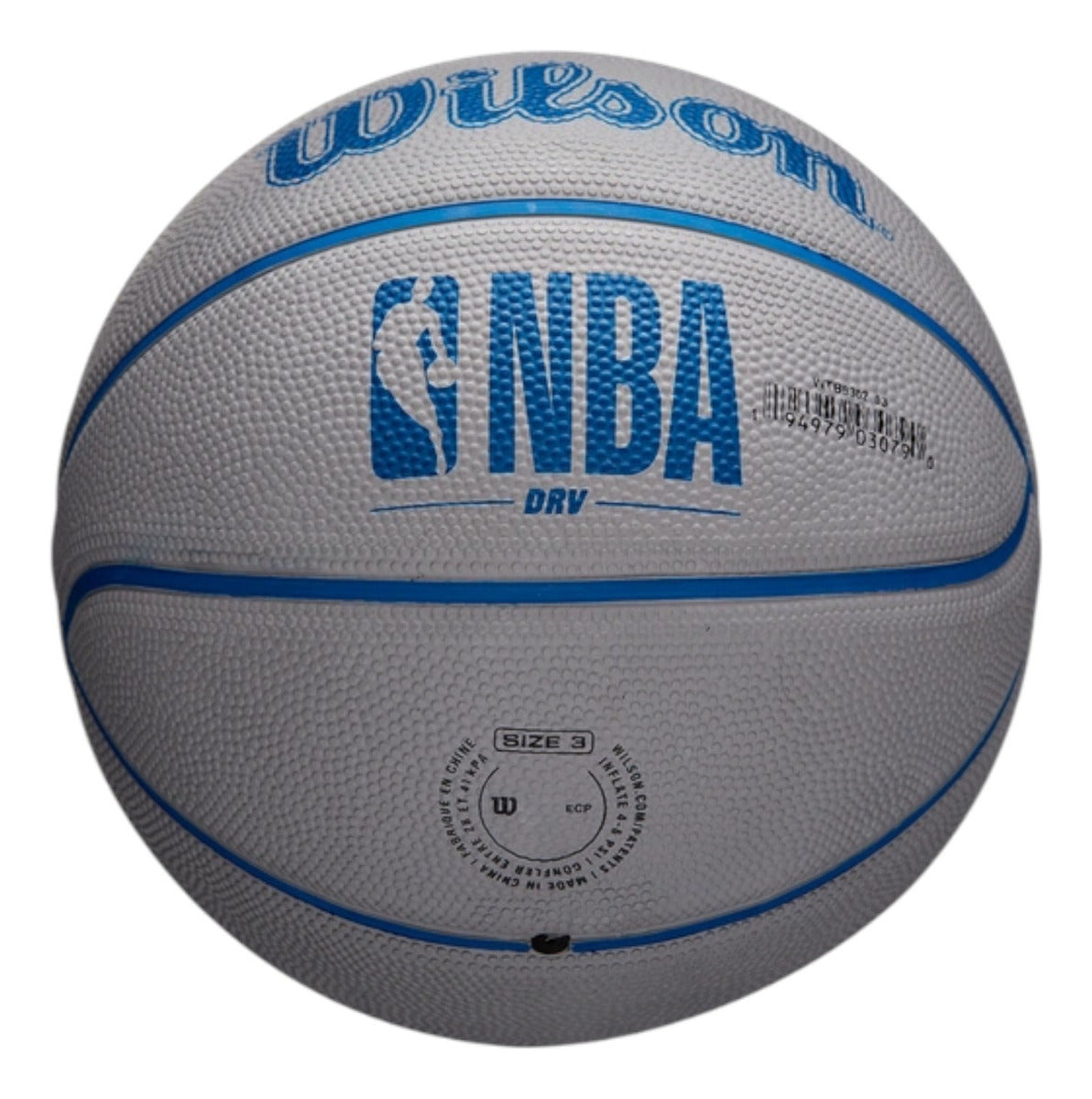 Mini Balón De Basquetbol Wilson Nba Drv Tamaño Mini #3 Gris