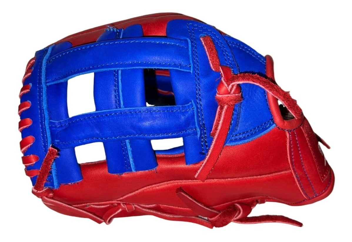 Guante De Beisbol Radach Pro Cuadro 11.75in Rojo Azul Zurdo