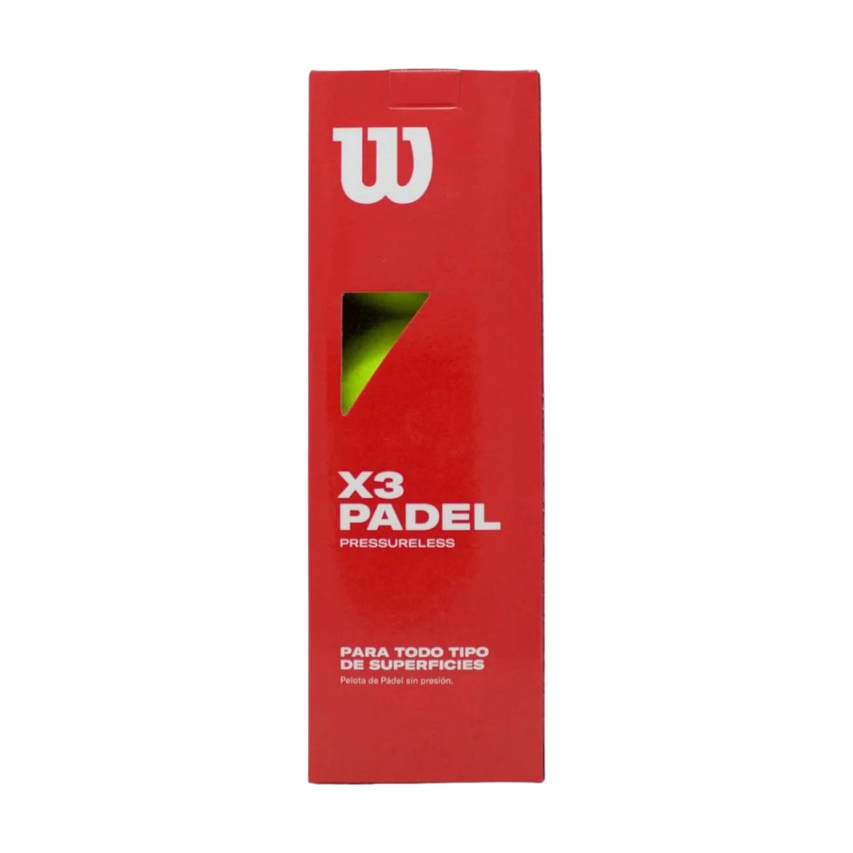 Pelota Wilson Para Padel X3 Sin Presión Bote Con 3 Pelotas