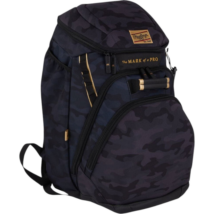 Backpack De Béisbol Rawlings Gold Collection Black Camo