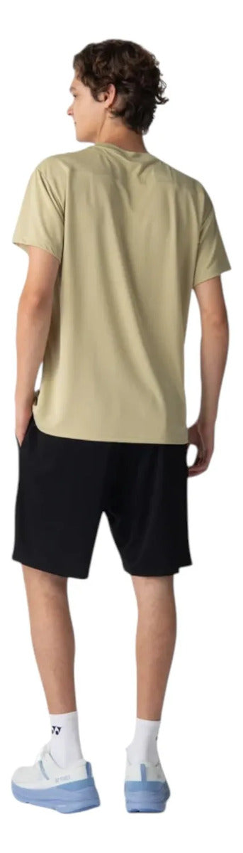 Playera Yonex 16856ex Khaki Beige Unisex Tenis Practice