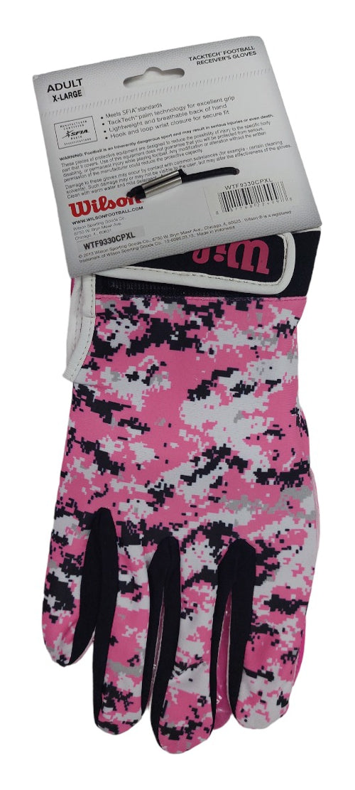 Guantes Para Receptor De Futbol Americano Camu Rosas Extra G
