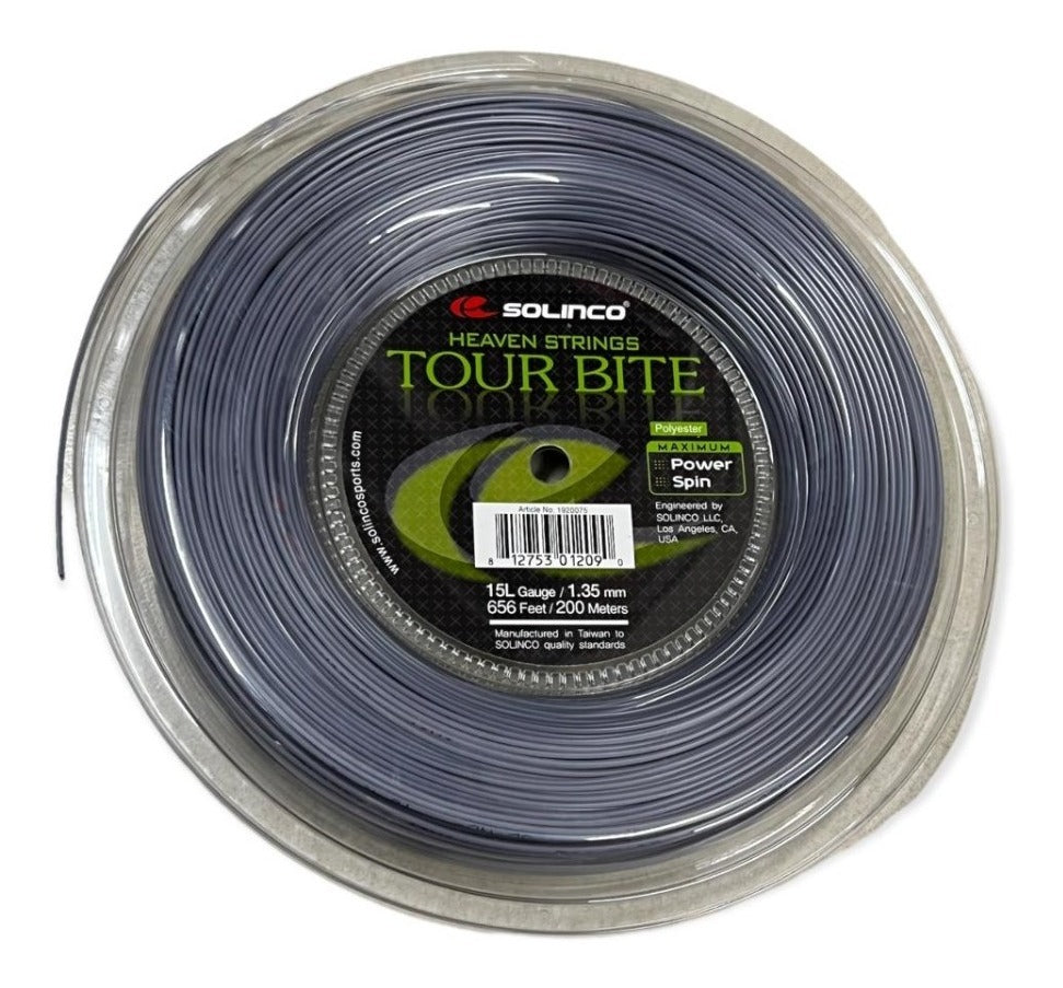 Cuerda Solinco Tour Bite 15l 1.35mm Rollo De 200 Mts