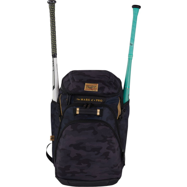 Backpack De Béisbol Rawlings Gold Collection Black Camo