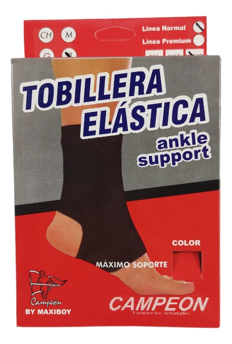 Tobillera Elástica Negro Campeón Xl