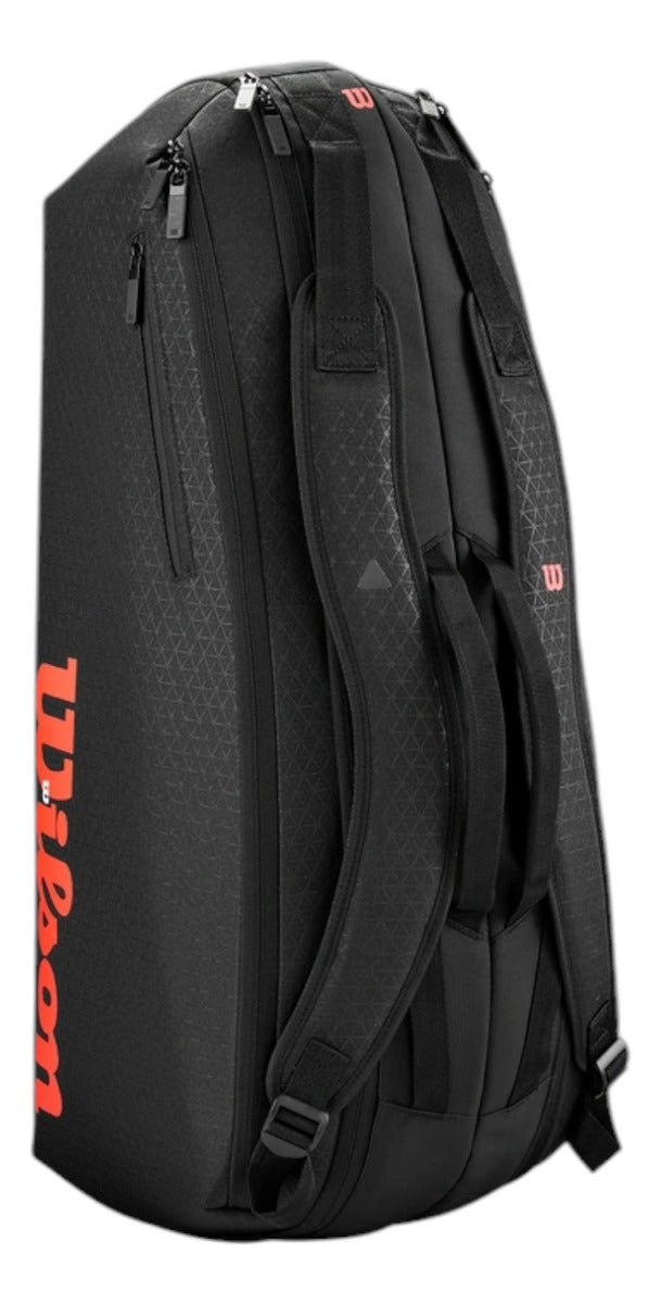 Raquetero Wilson Clash V3 6pk Negro Rojo