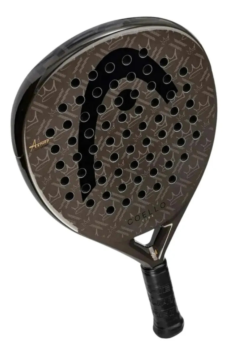 Pala Pádel Head Coello Vibe 2026 Arturo Coello Forma Lágrima Oversize Fibra De Vidrio Power Foam Pala De Pádel Fácil Potencia Amplio Punto Dulce Para Principiantes E Intermedios Gris