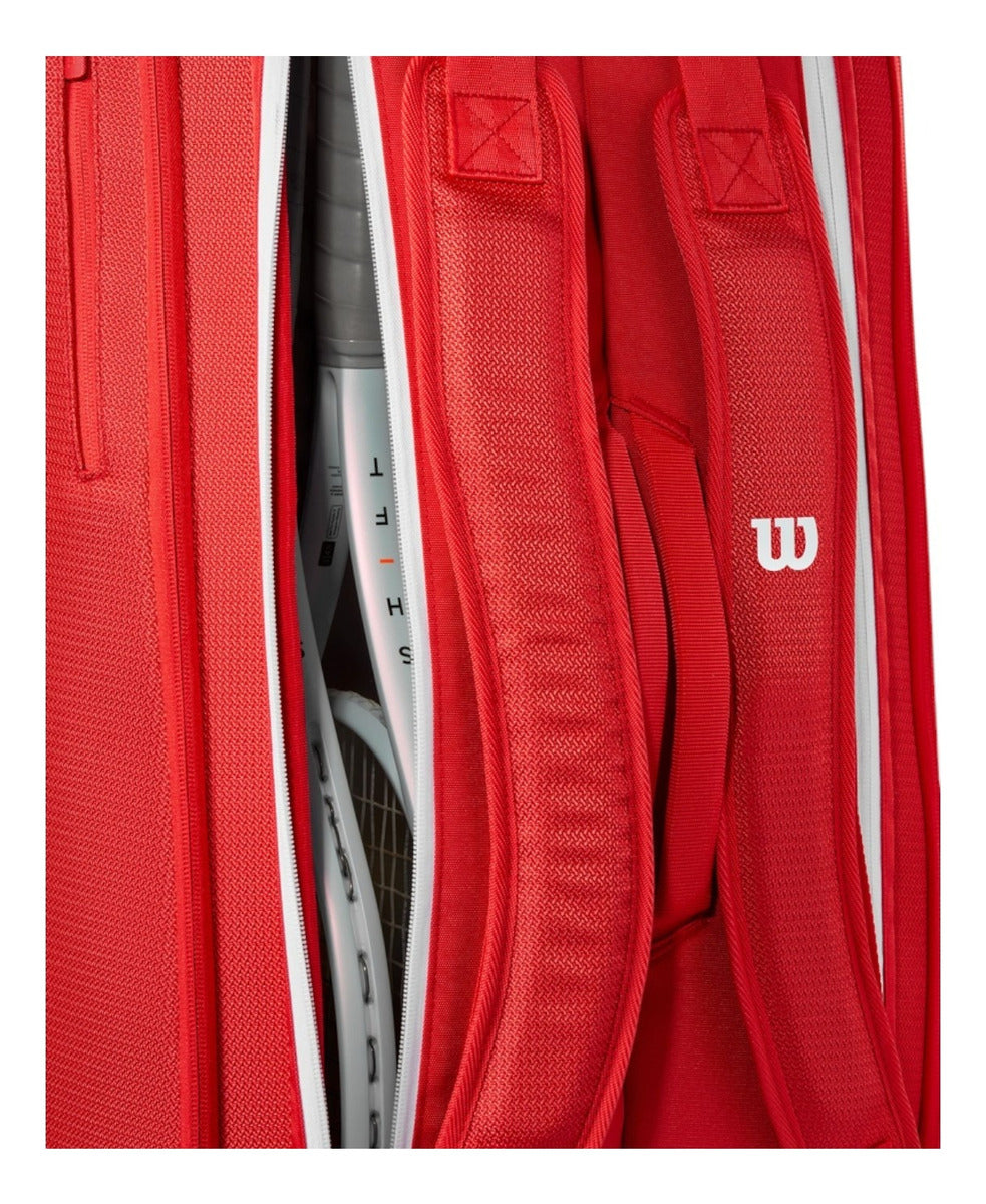 Raquetero Wilson Super Tour 9pk Rojo
