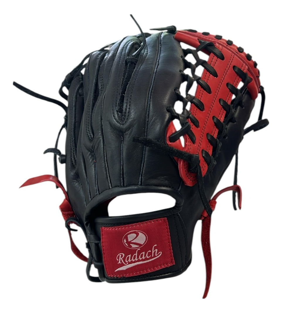 Guante De Beisbol Radach Pro Fielder K 12.75in Negro Rojo
