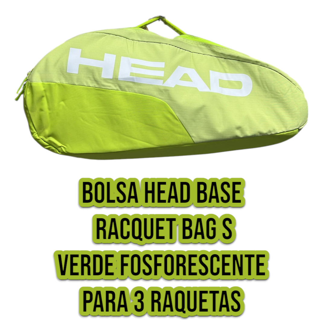 Raquetero Head Base Racquet Bag S Verde Para 3 Raq Extreme