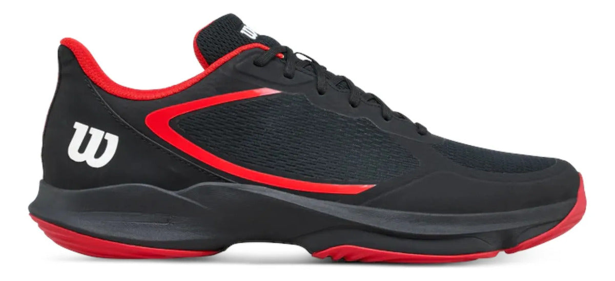 Tenis De Padel Wilson Hurakn Lite Negro Rojo 7mx