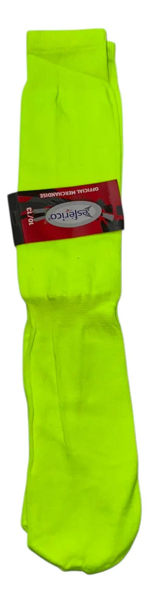 Pack 12 Pares Medias Deportivas Juveniles 10-13 Amarill Neon