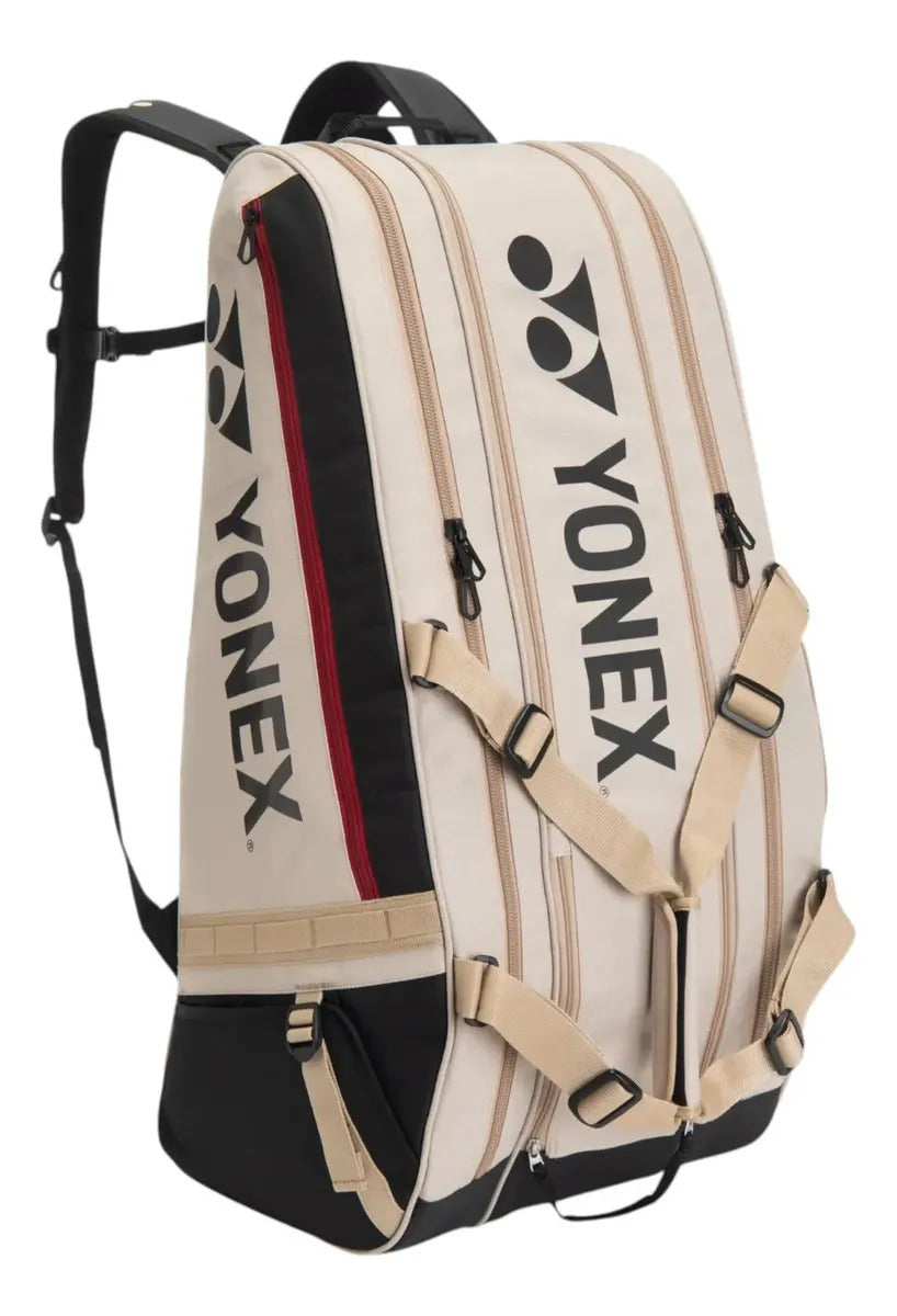 Raquetero Tenis Yonex Gearlogic Racquet Bag 9 Raquetas Beige Beige