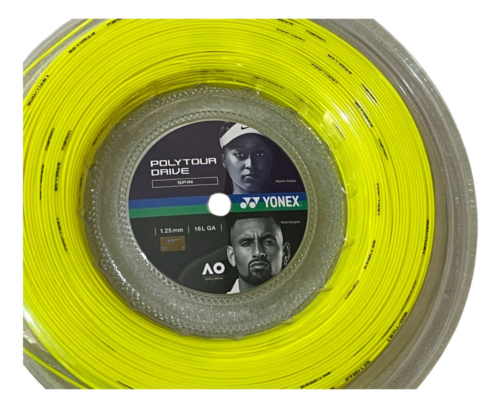 Rollo De Cuerda Yonex Polytour Drive Spin 1.25mm Yellow 200m