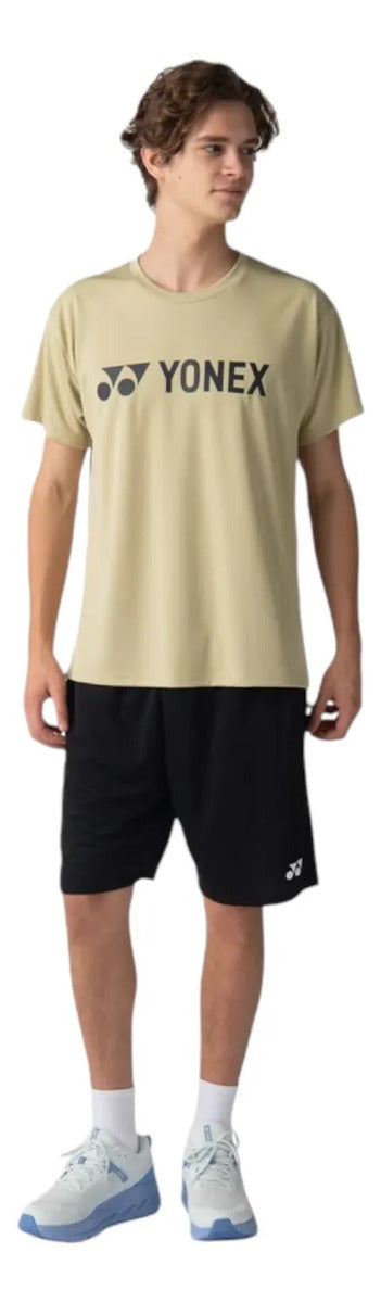Playera Yonex 16856ex Khaki Beige Unisex Tenis Practice