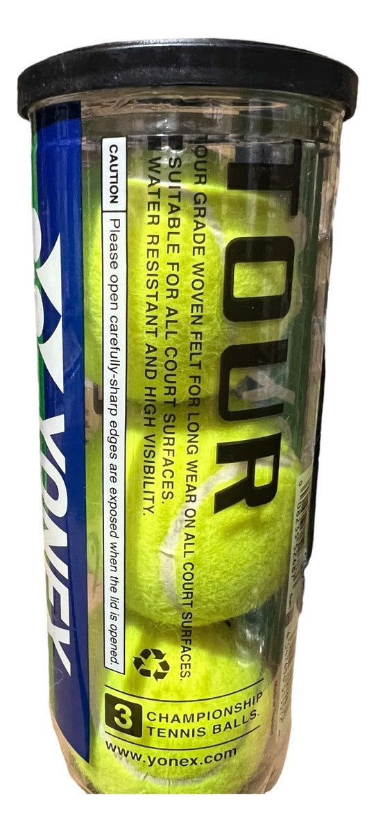 Pelota De Tenis Yonex Tour Nivel Del Mar Bote C/3