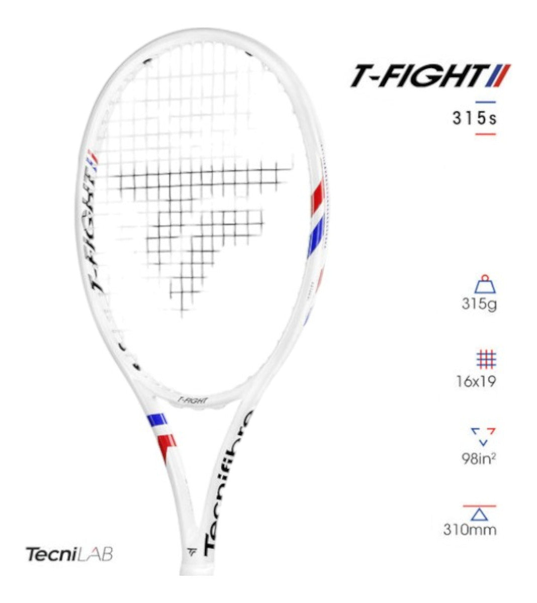 Raqueta De Tenis Tecnifibre Tfight 315s 4 3/8 Mod 2025