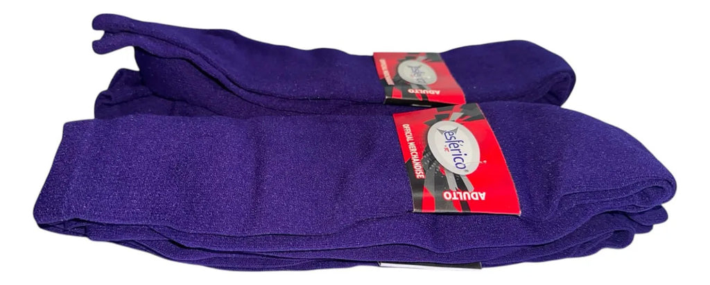 Pack 12 Pares Medias Deportivas Adulto Béisbol Fútbol Morado
