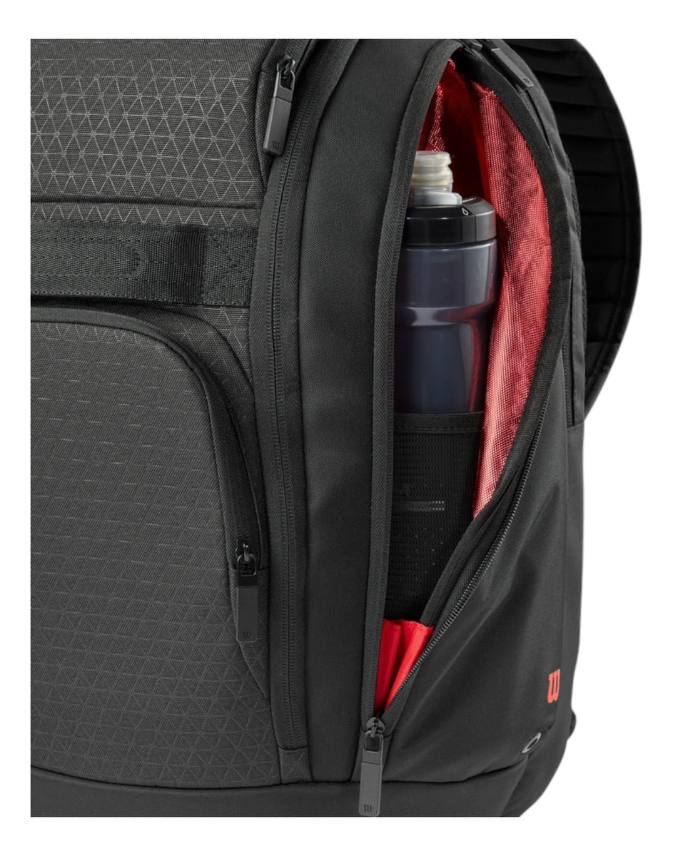 Backpack Wilson Clash V3 Negra Roja 2 Raquetas