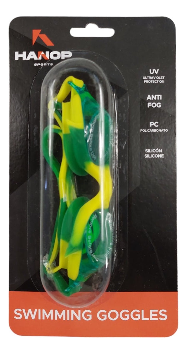 Goggle De Natacion Hanop G573 Fish Junior Verde