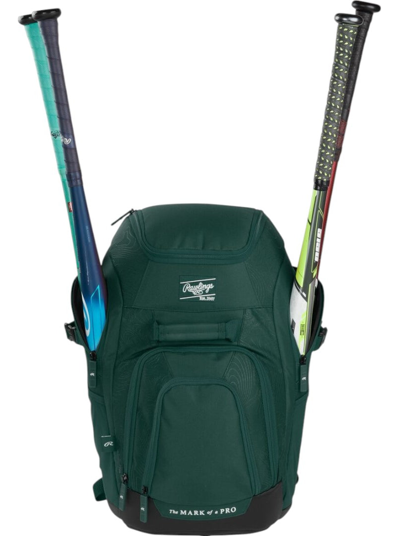 Backpack Rawlings Franchise 2 Players Dark Green Beisbol
