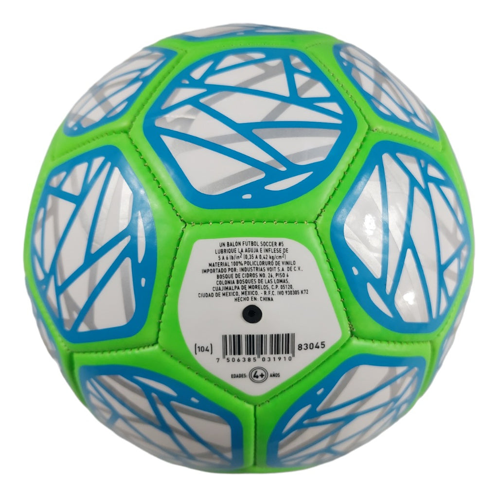 Balon Futbol #5 Voit Revolt Verde/azul