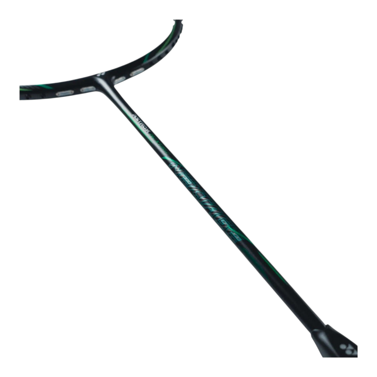 Raqueta de bádminton Radach Sports Yonex Astrox Nextage en color negro y verde con diseño aerodinámico