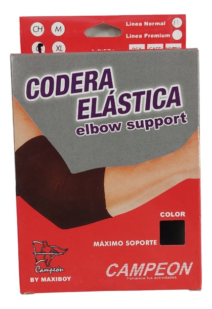Codera Elástica Negro Campeón L