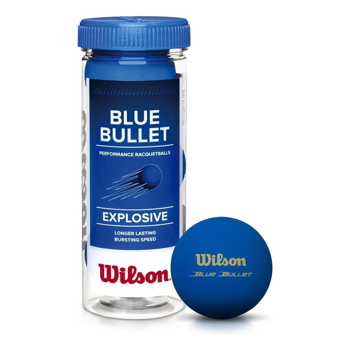 Pelota De Racquetbol Fronton Wilson Blue Bullet C/3