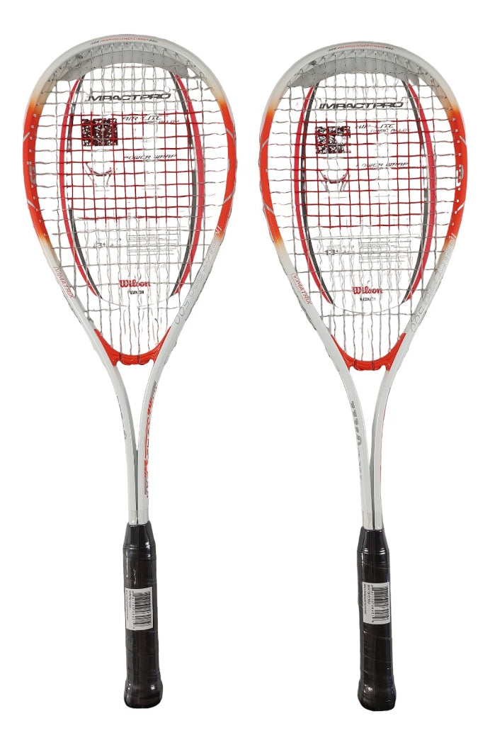 2  Pack Raqueta Para Squash Wilson Impact Pro Naranja