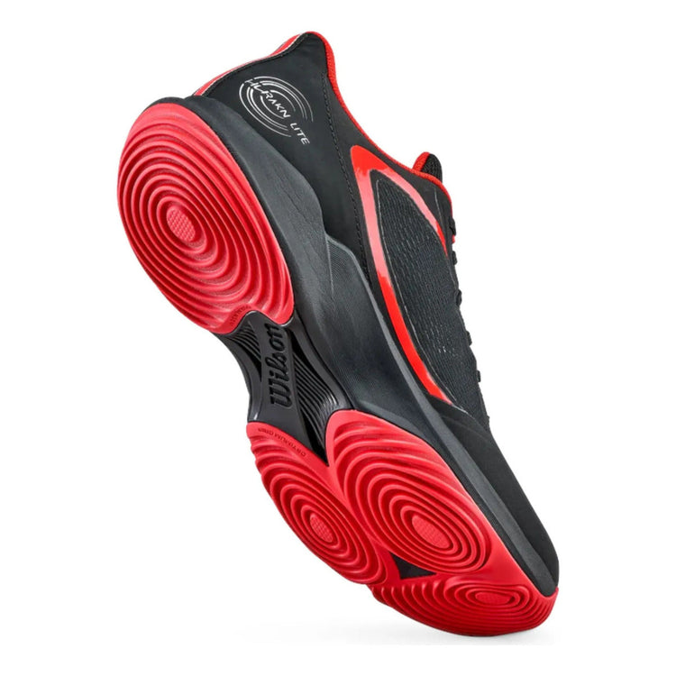 Tenis De Padel Wilson Hurakn Lite Negro Rojo 9mx