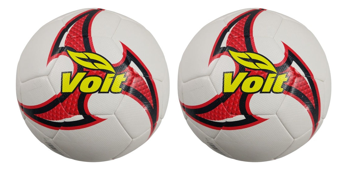 2- Pack Balón Voit Shuriken Hibrido N° 5 Color Blanco/rojo