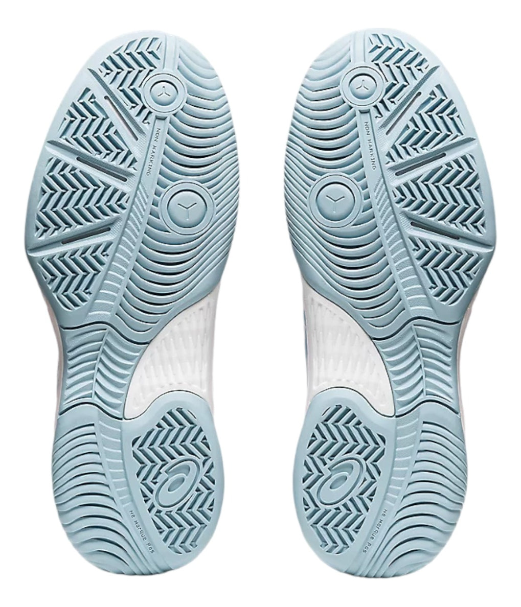 Tenis Asics Gel Game 8 White Smoke Blue Para Dama 7mx 10.5us