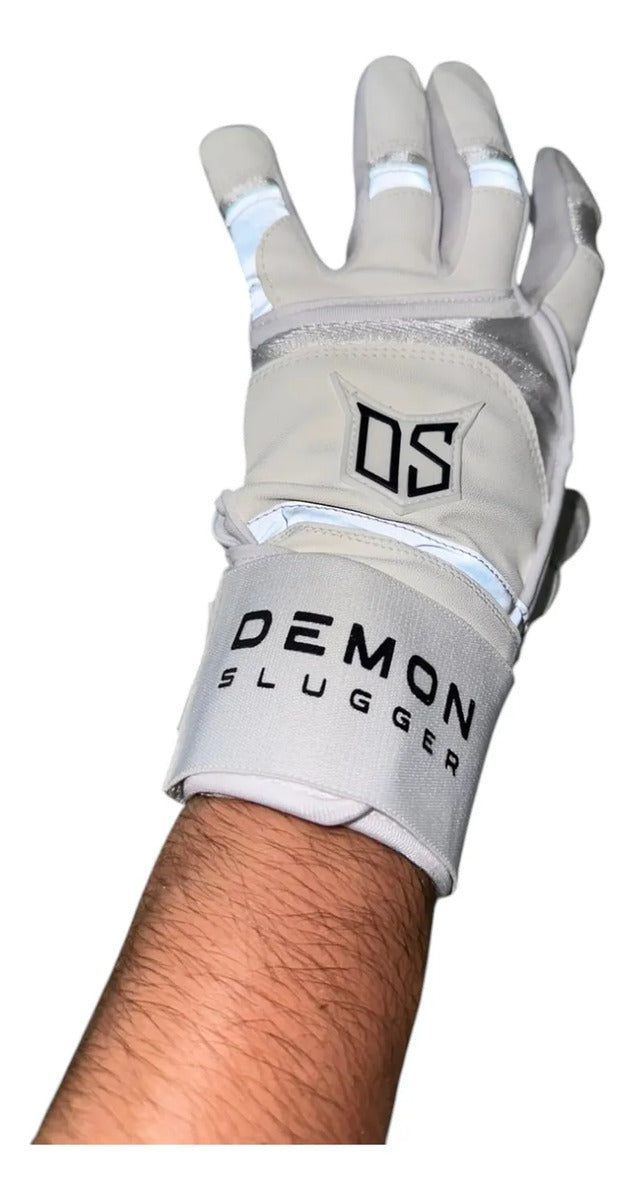 Guantes Bateo Demon Slugger Ds Long Cuff Blanco Xl
