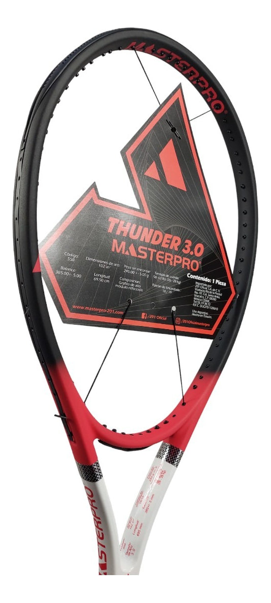 Raqueta Para Frontenis Master Pro 3.0 Clásica Thunder  1/8