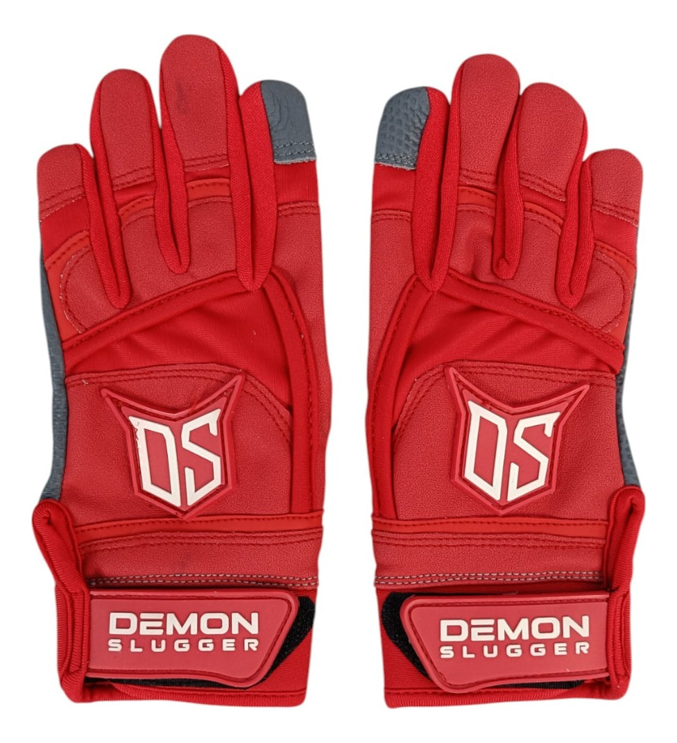 Guantes De Bateo Para Niño Demon Slugger Rojo Beisbol Yxl