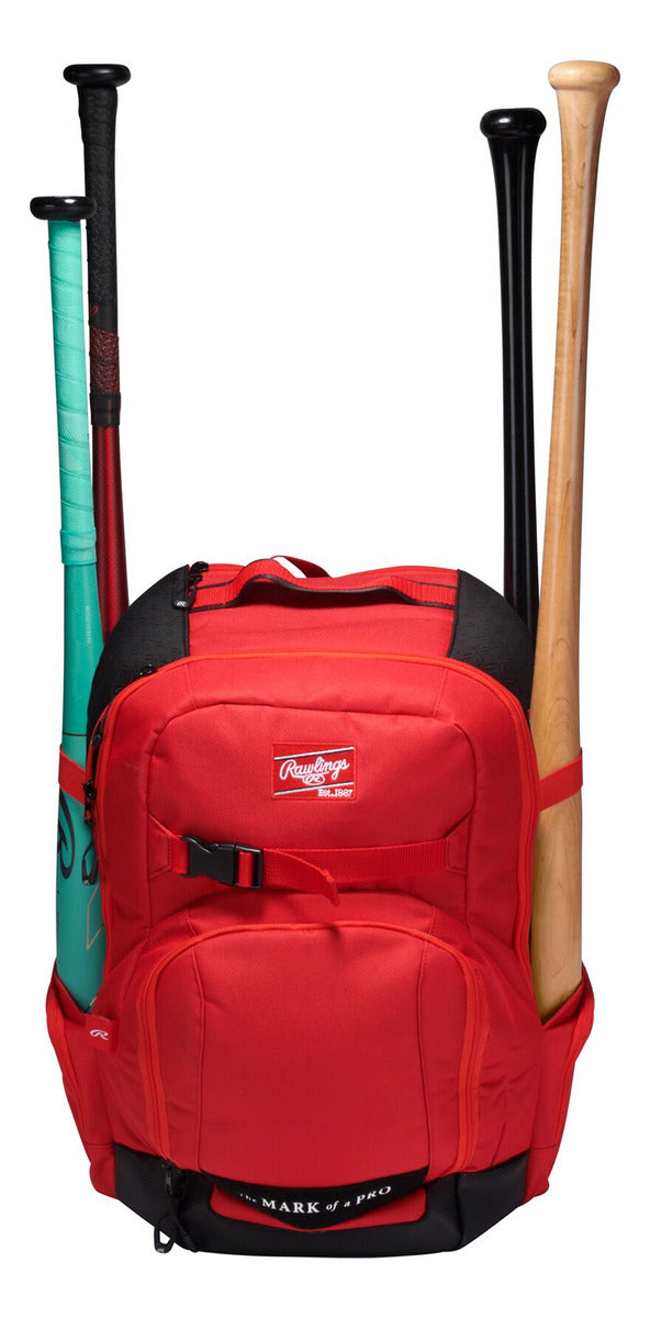 Back Pack Rawlings Beisbol Softbol Journey Players Rojo