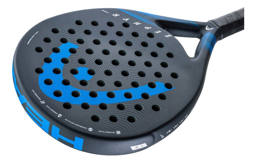 Pala De Padel Head Zephyr Pro 2023 365gr Black Blue