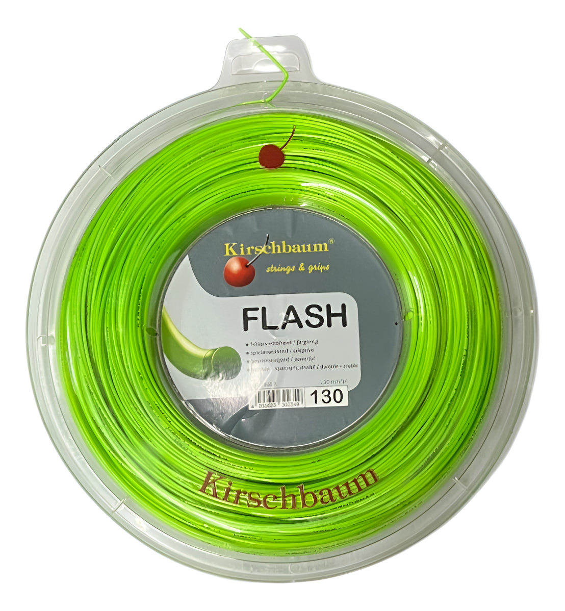 Rollo De Cuerda Kirschbaum Flash Liso 1.30mm Color Verde