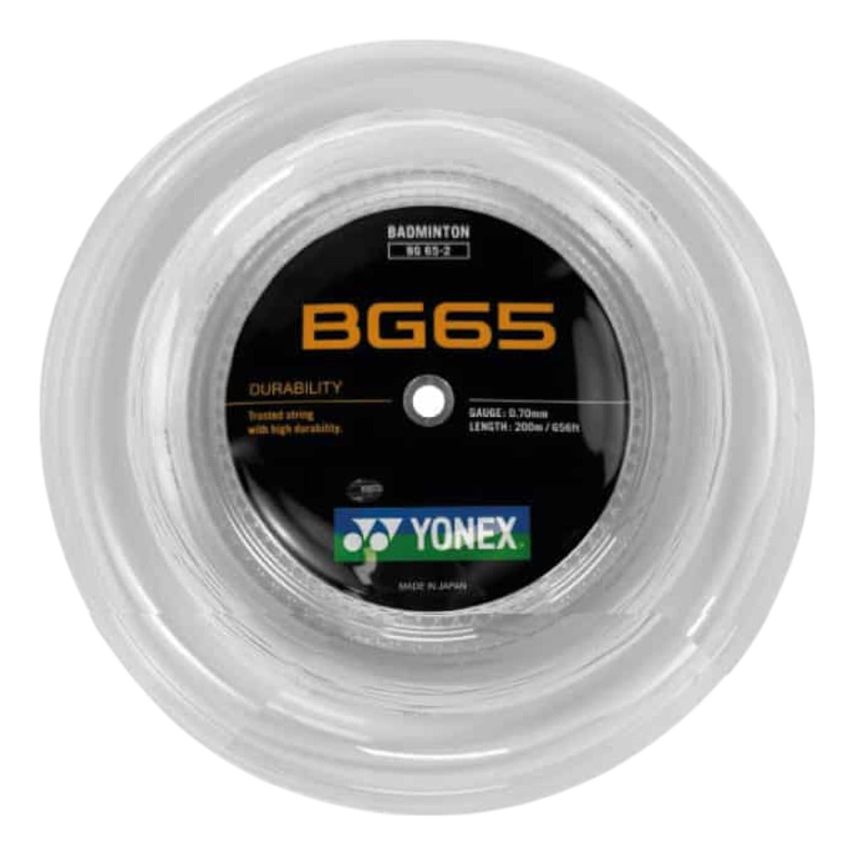 Rollo De Cuerda Para Badminton Yonex Bg65 White