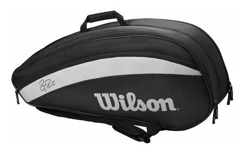 Raquetero Federer Team 6 Pack Negro Gris