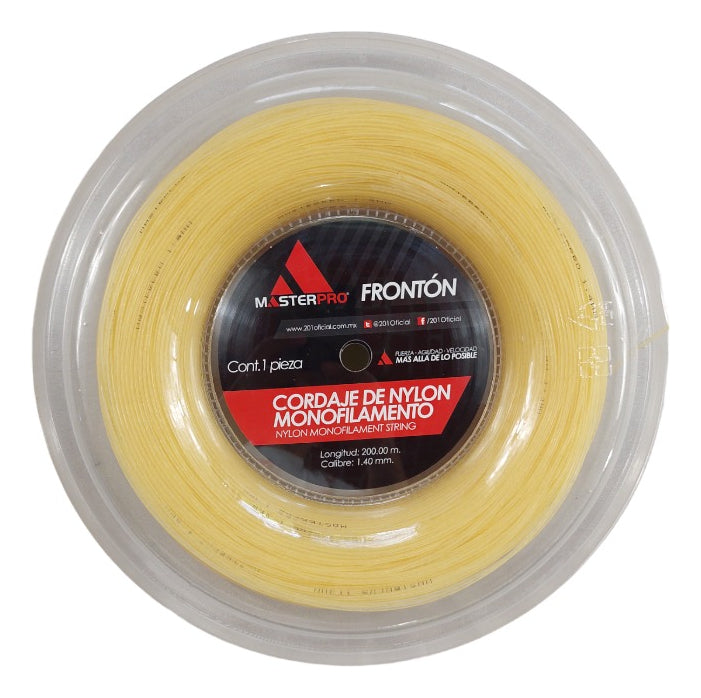 Cuerda Para Raqueta Nylon Master Pro Color Natural 200mts