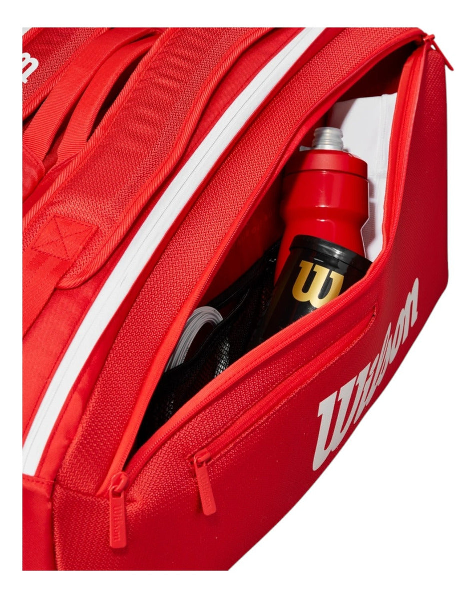 Raquetero Wilson Super Tour 9pk Rojo