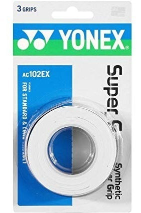 3 Pack Overgrips Yonex Super Grap 3p Blanco, Amarillo Y Rosa