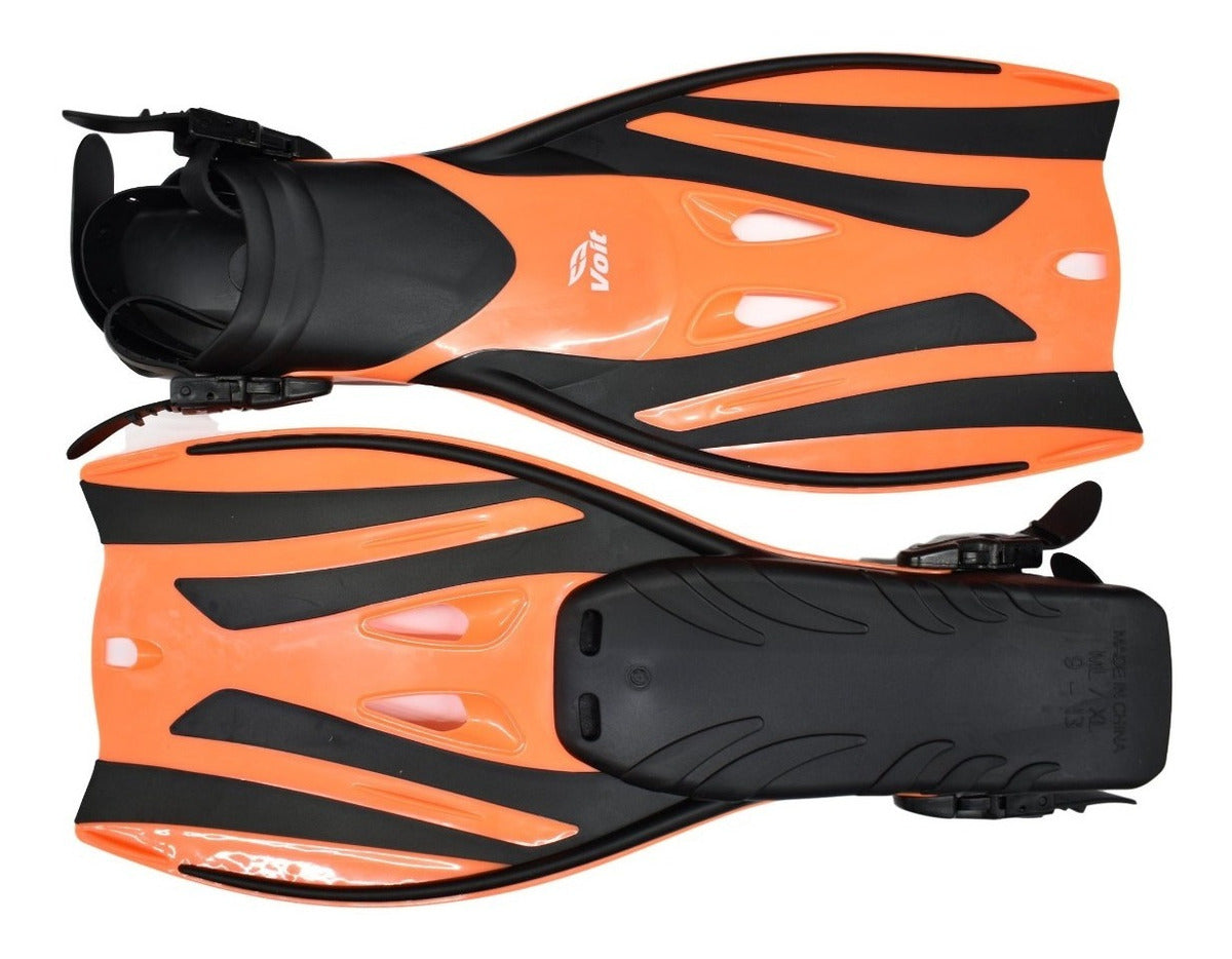 Set De Snorkel Triton Natación Voit Adulto Grande-xl Naranja