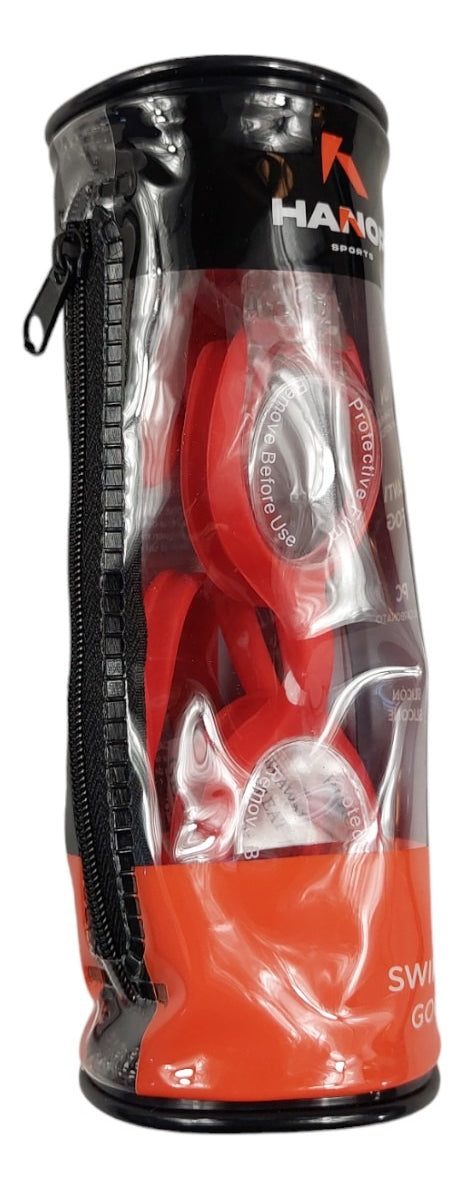 Goggle De Natación Hanop G540 Adulto Rojo