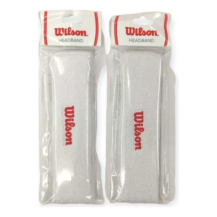 Pack De 2 Bandas Para Cabeza Blancas Absorventes Wilson