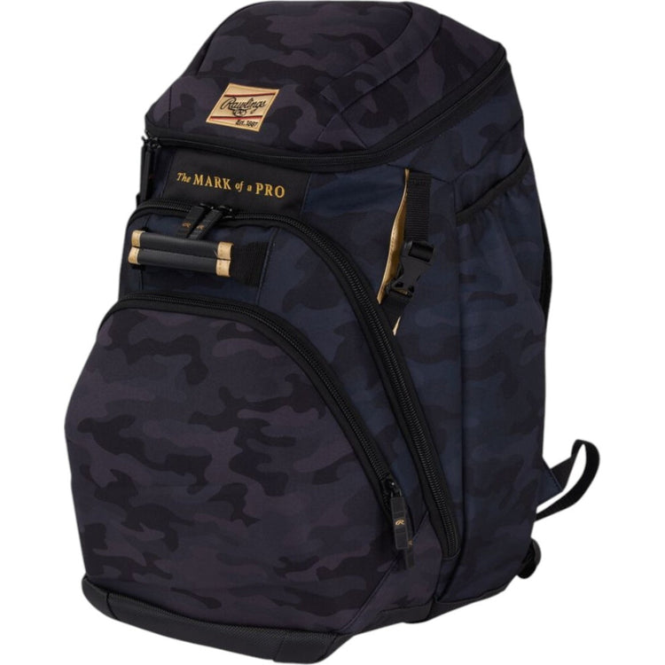 Backpack De Béisbol Rawlings Gold Collection Black Camo