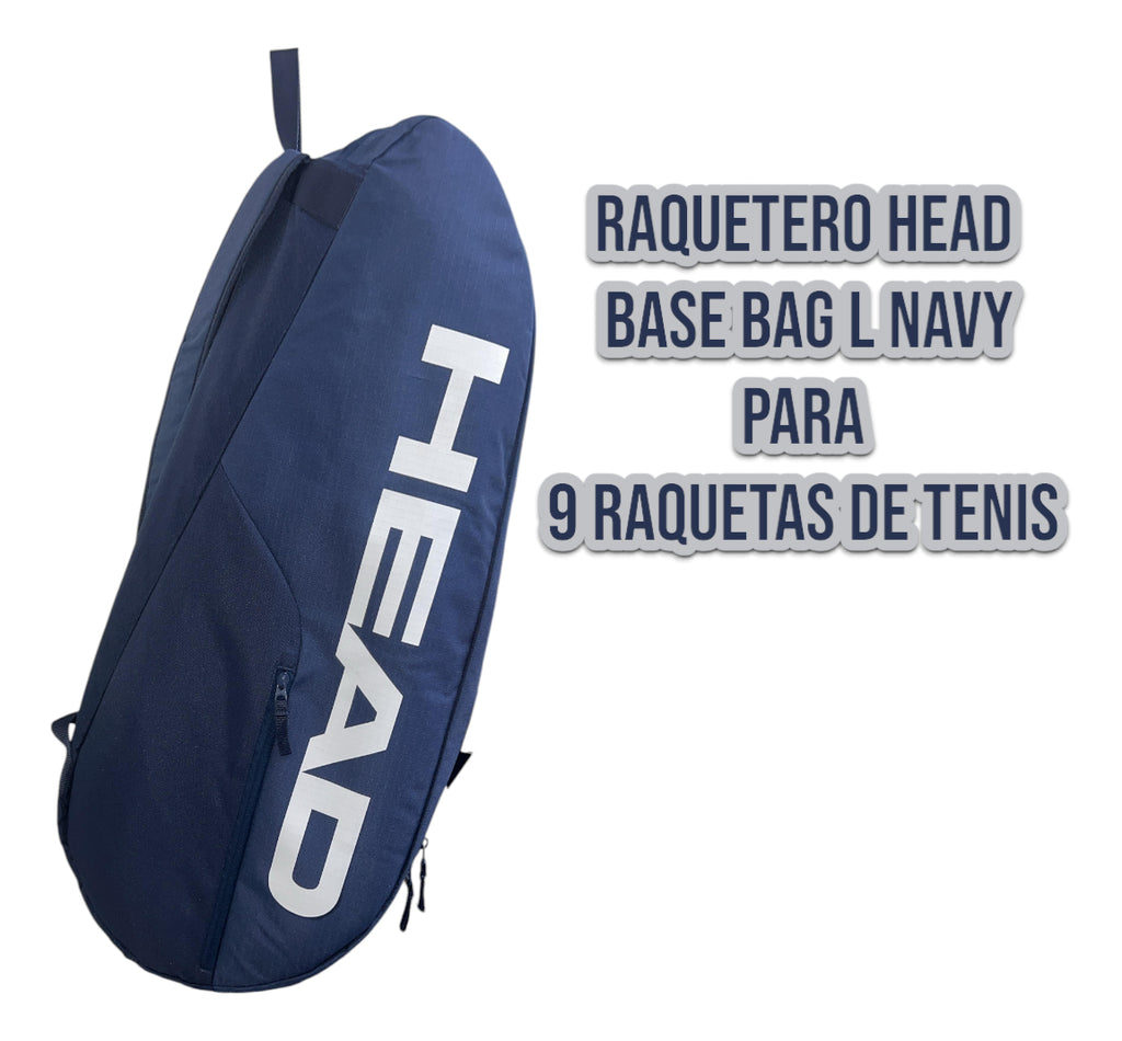 Raquetero Head Base Bag L Navy Para 9 Raquetas De Tenis